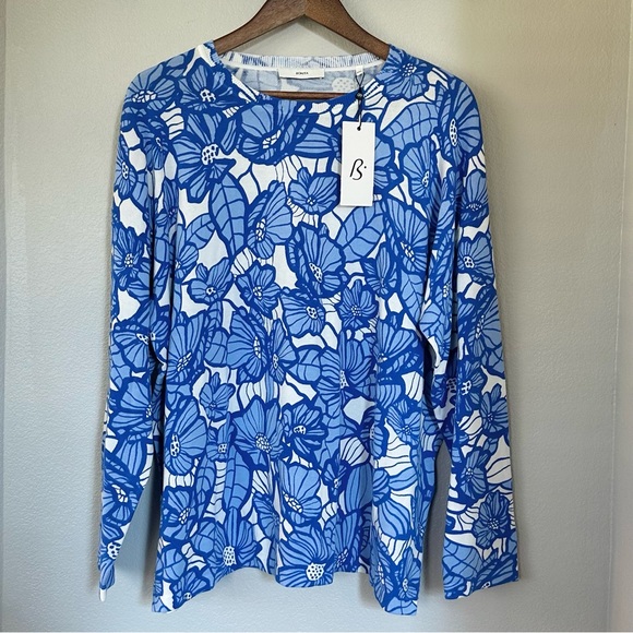 BONITA NWT RARE XXL Floral Fine Knit Pullover Sweater • Germany Exclusive - Picture 3 of 12
